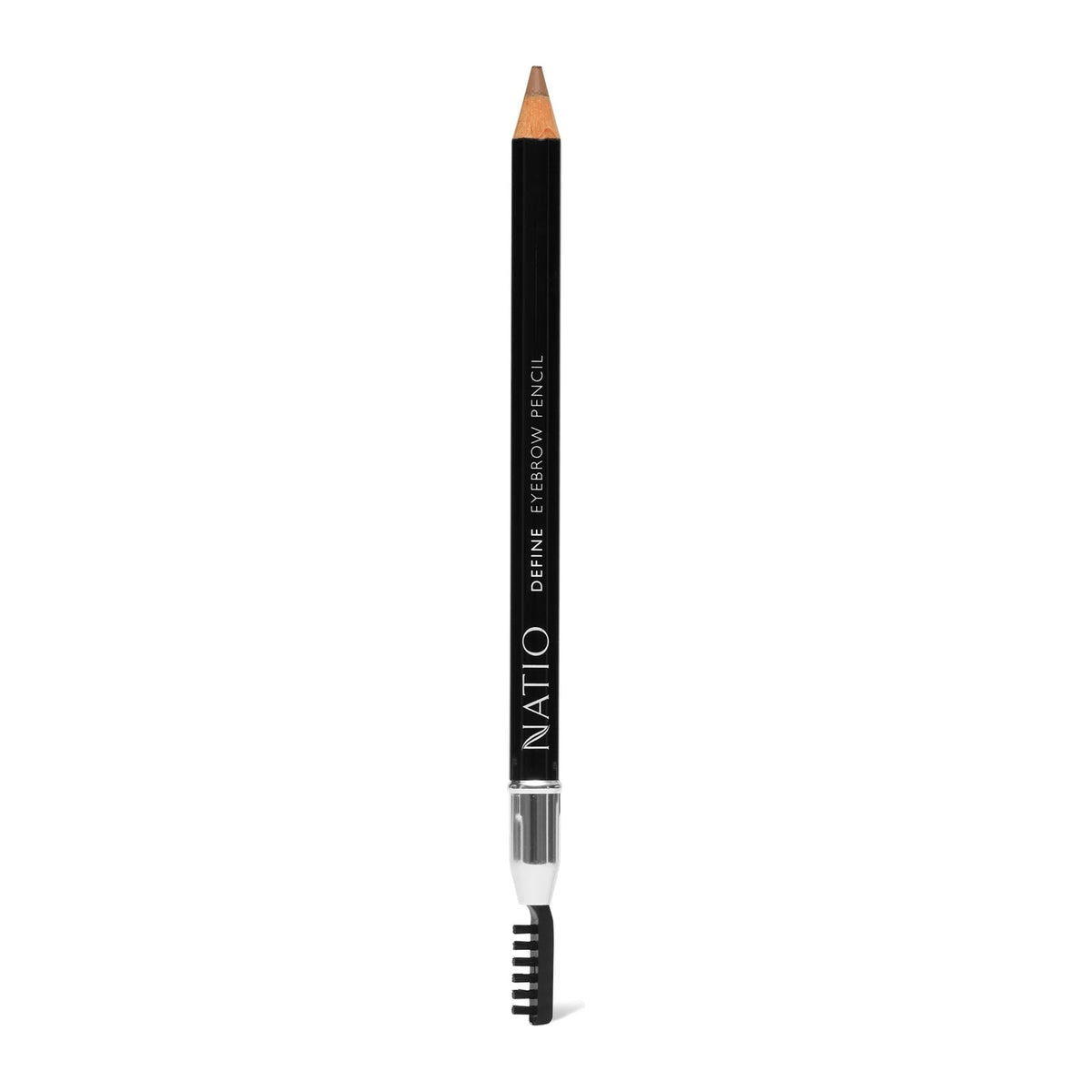 The texture of Natio Define Eye Brow Lt Brown swatched