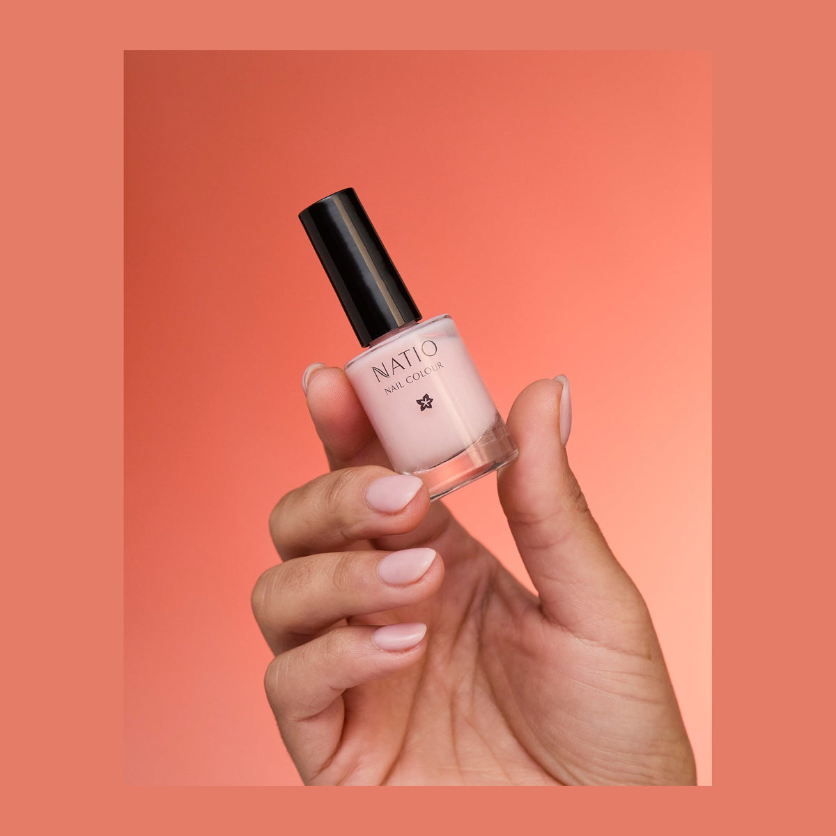 Natio Nail Colour Peony 21 10ml styled in a set photograph