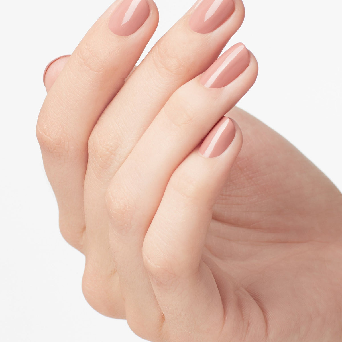 A manicure painted in OPI Dulce de Leche