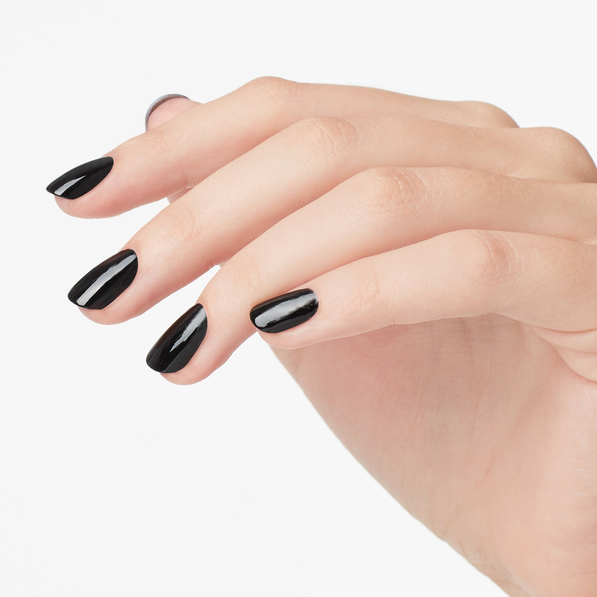 A manicure painted in OPI Black Onyx