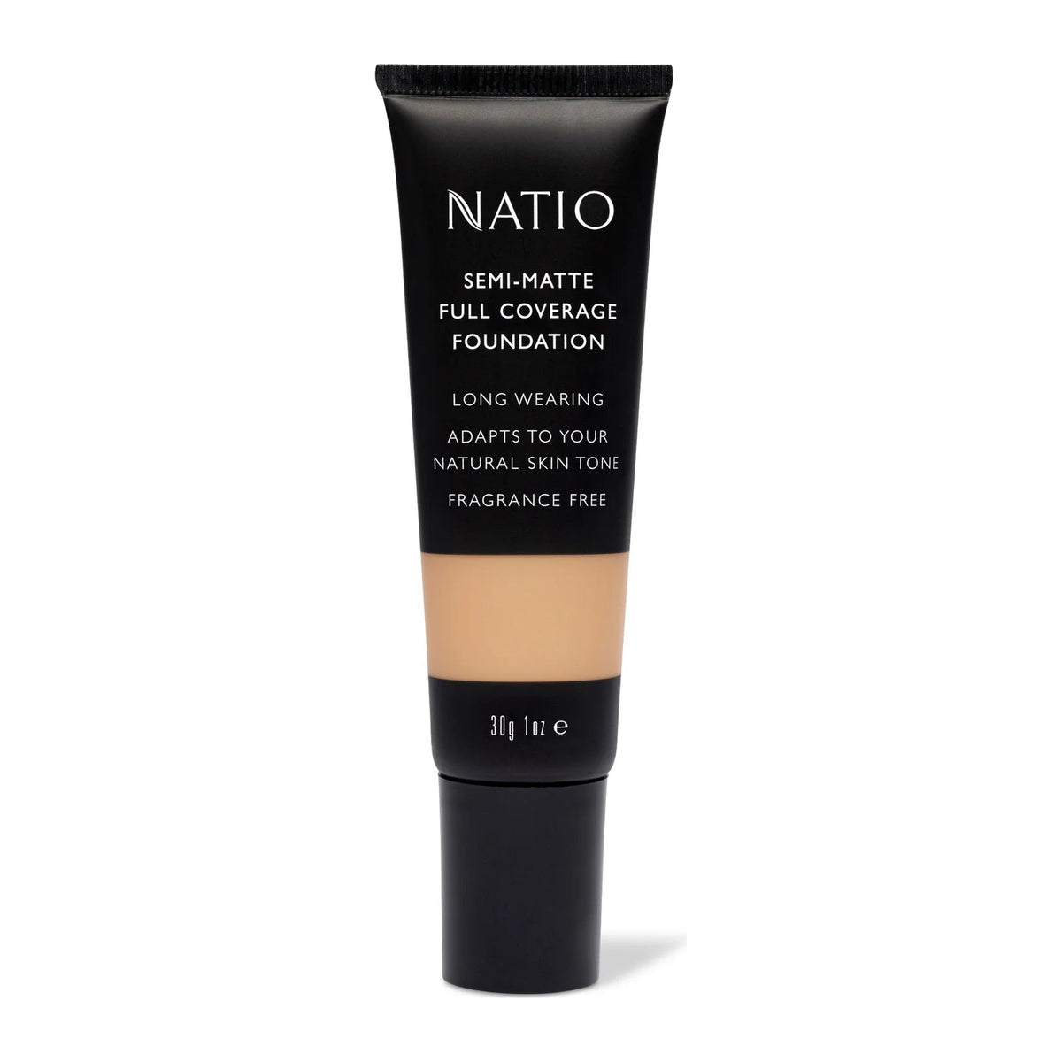 Semi Mat Full Cov Fnd Gldn 30g by Natio, front of pack