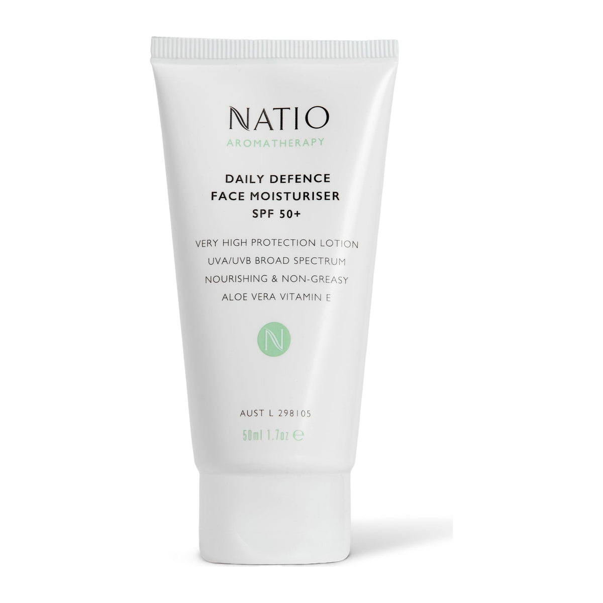 Natio Aromatherapy Daily Defence Face Moisturiser SPF 50+ 50ml, 50ml