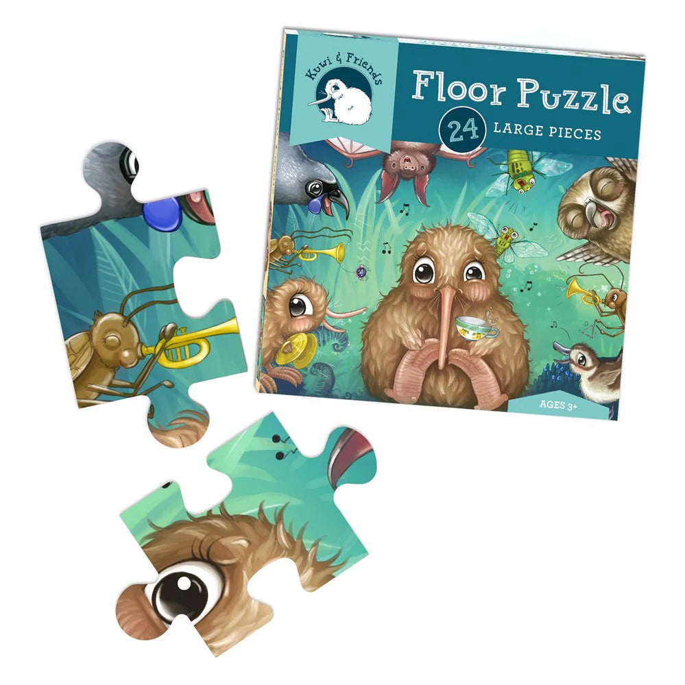 Kuwi's Rowdy Crowd Floor Puzzle 24 Piece-Illustrated Publishing-Matakana Pharmacy