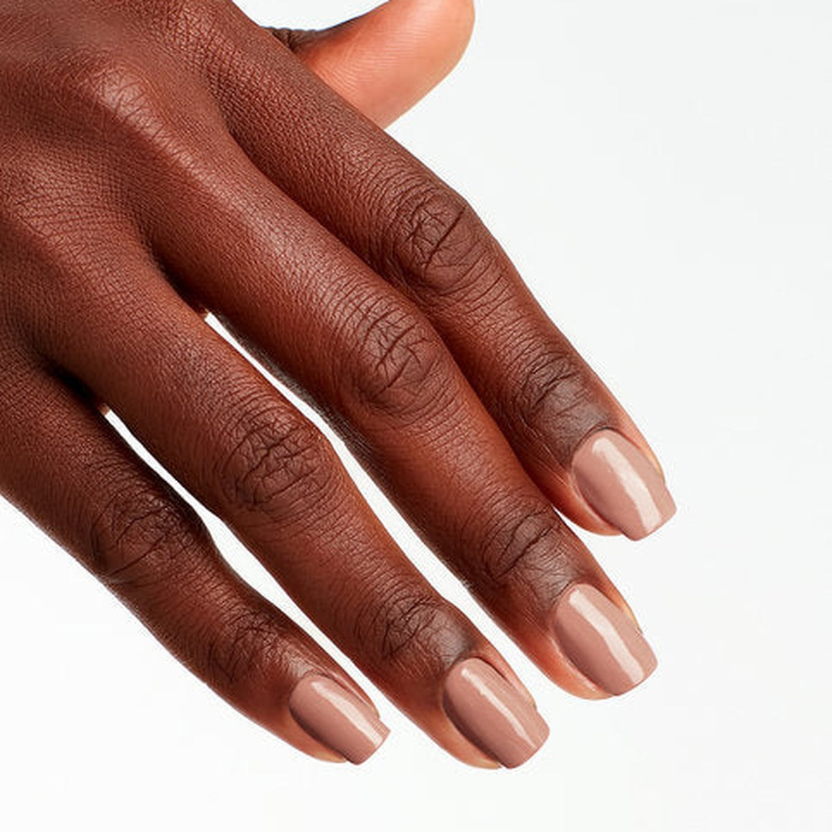 A manicure painted in OPI El Mat-Adoring You