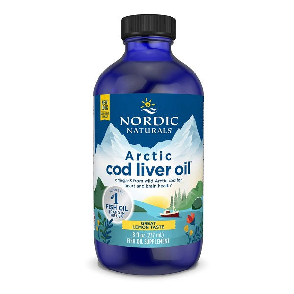 Arctic Cod Liver Oil Liquid Lemon 237ml-Nordic Naturals-Matakana Pharmacy