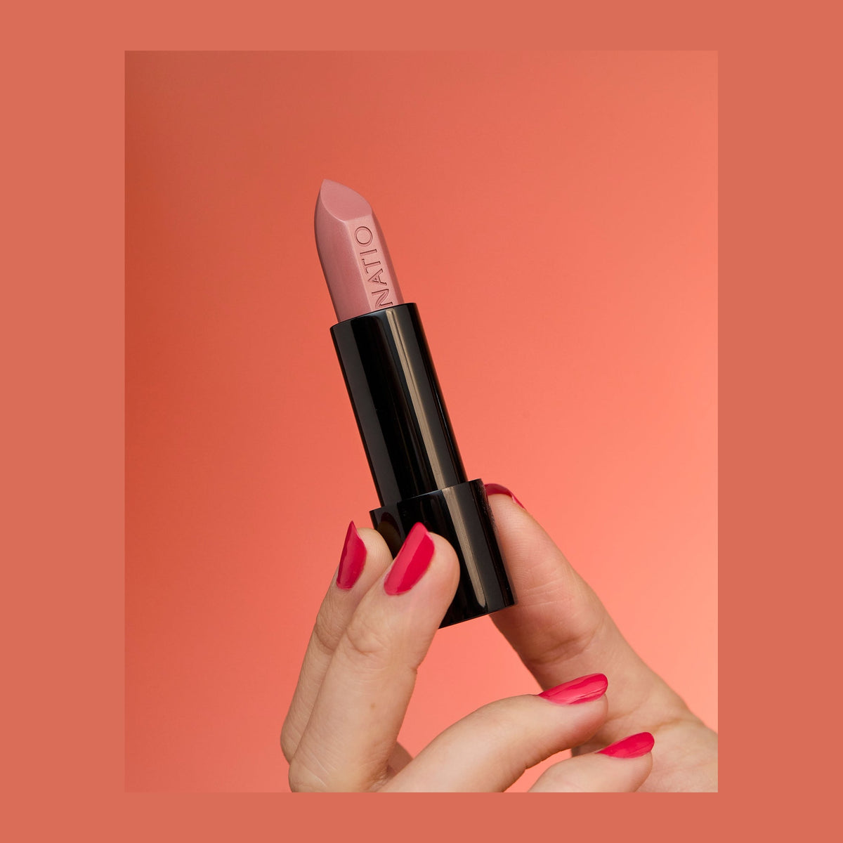 Natio Naturally Nude Lip Colour Chai styled in a set photograph