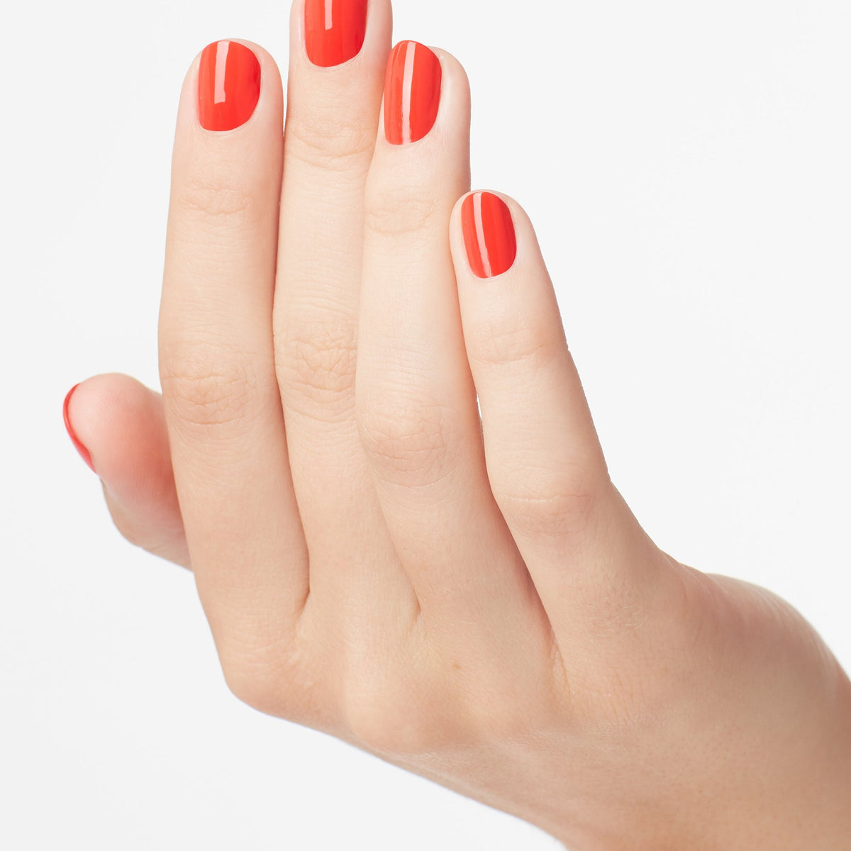 A manicure painted in OPI Living On the Bula-vard!