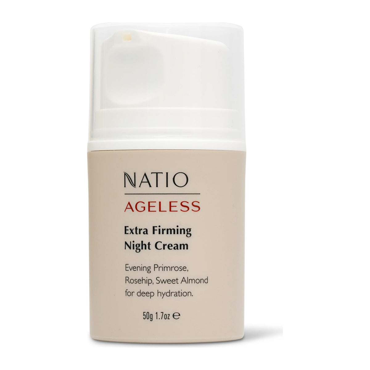 Ageless Extra Firm Night Cream 50g by Natio, front of pack