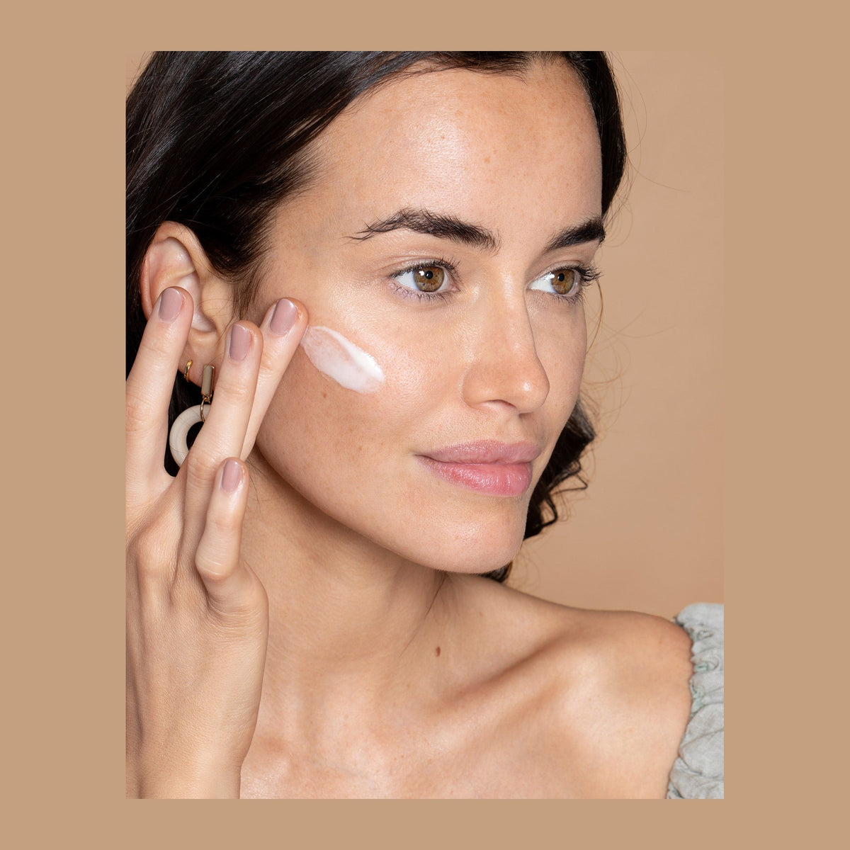 Natio Ageless Extra Firm Night Cream 50g shown in use