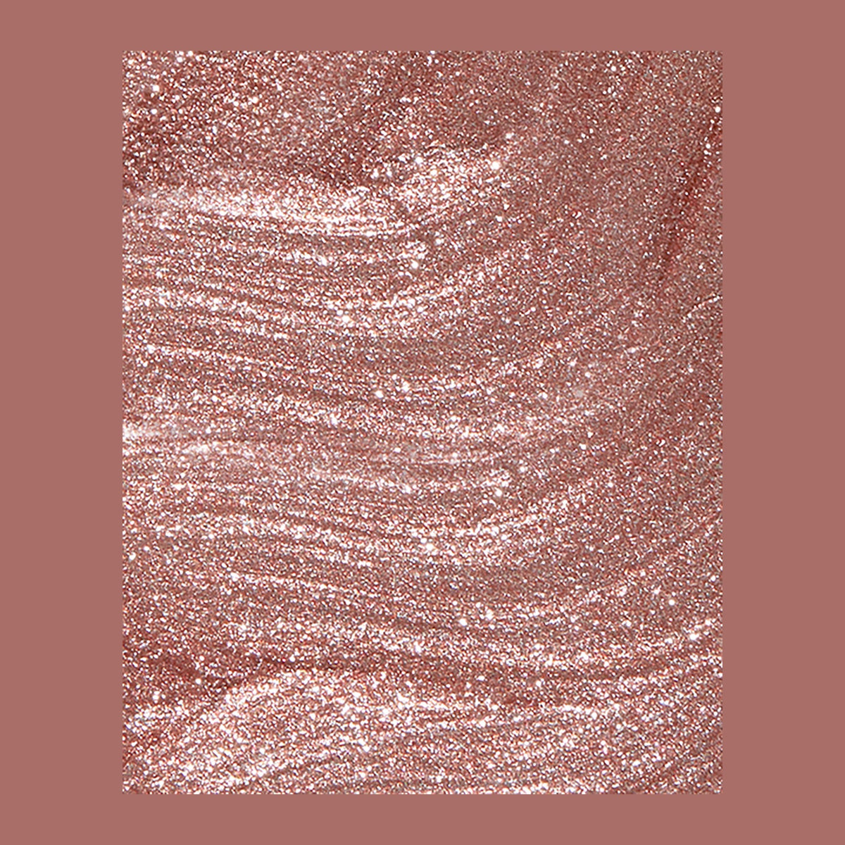 Brush swatch of OPI Intentions are Rose Gold painted on a nail
