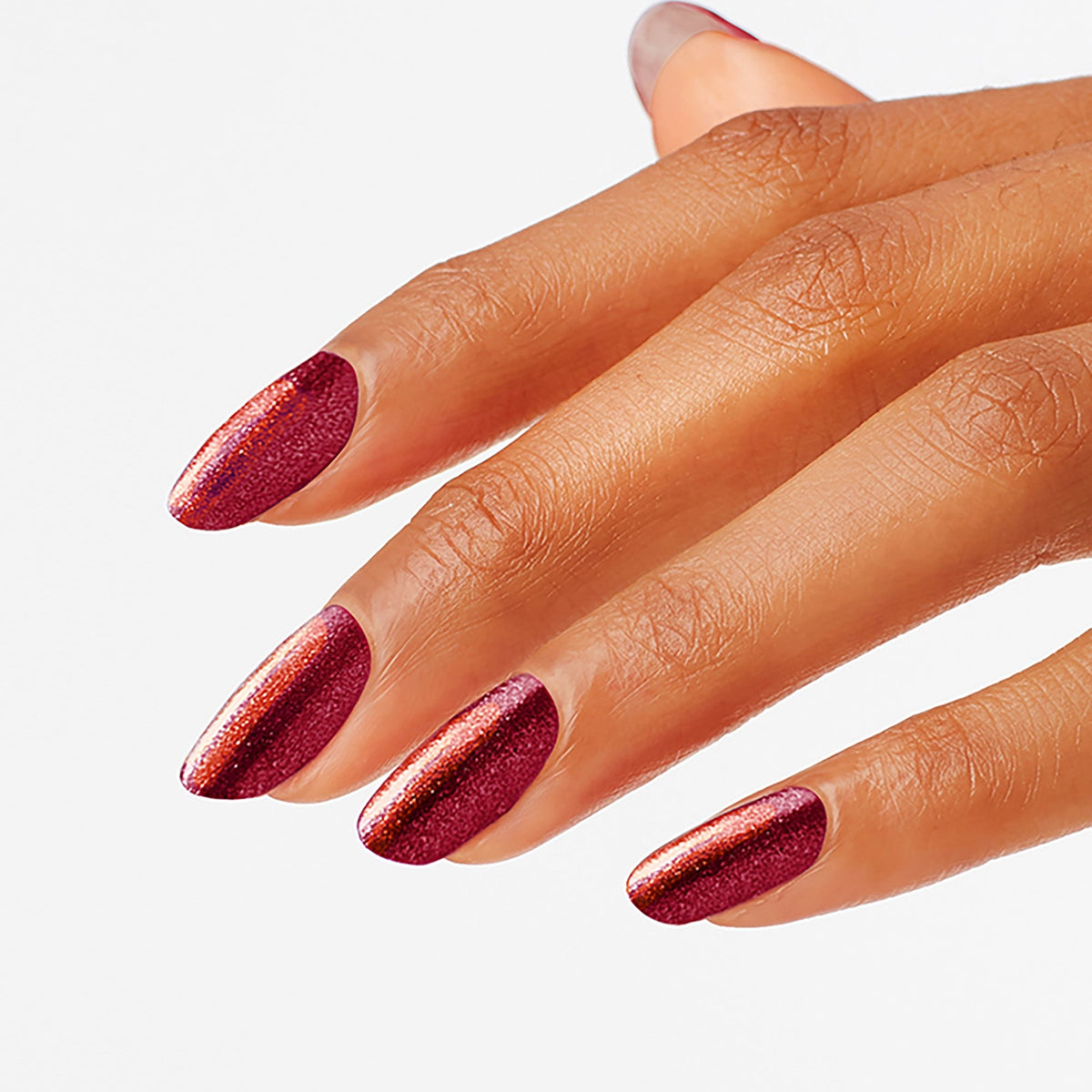 A manicure painted in OPI I'm Really an Actress