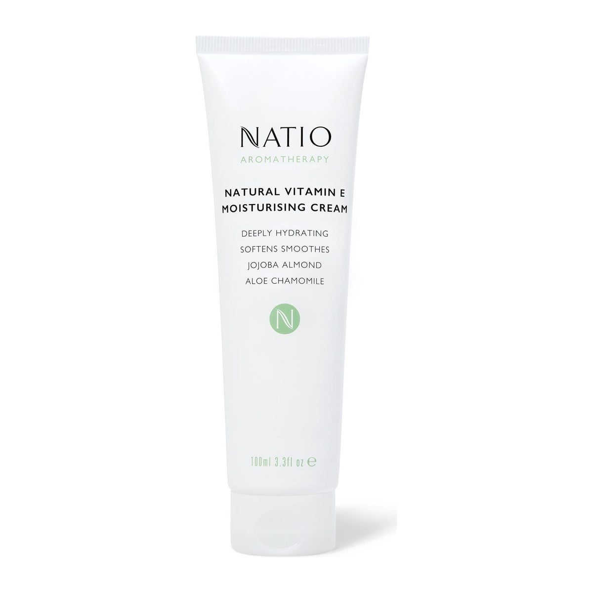 Natural Vitamin E Moisturising Cream 100ml by Natio, front of pack