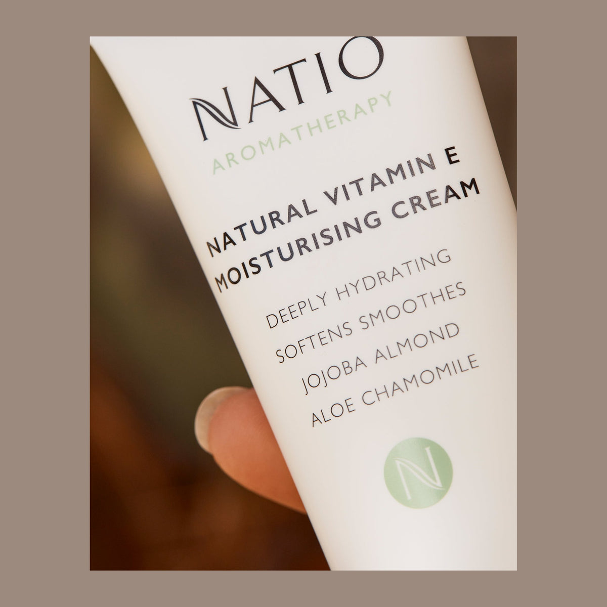 Information card for Natio Natural Vitamin E Moisturising Cream 100ml