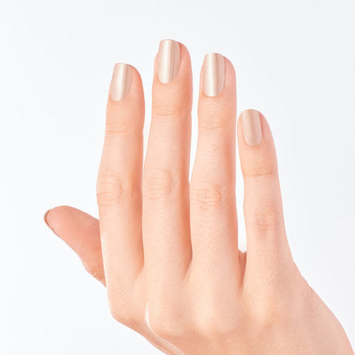 A manicure painted in OPI Pretty in Pearl