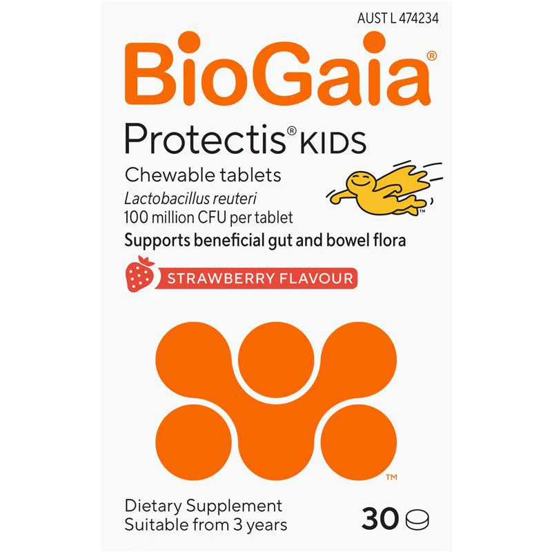BioGaia Protectis Kids Chewable Strawberry 30s-BioGaia-Matakana Pharmacy