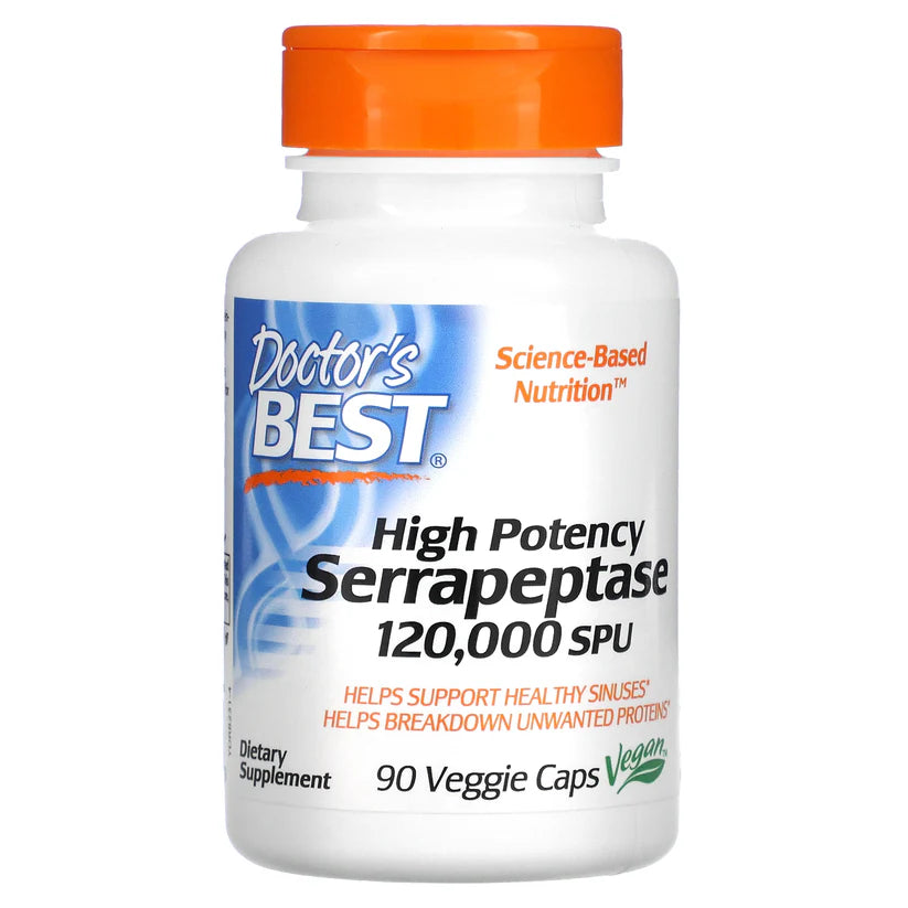 Image of High Potency Serrapeptase (120,000 SPU) 90caps