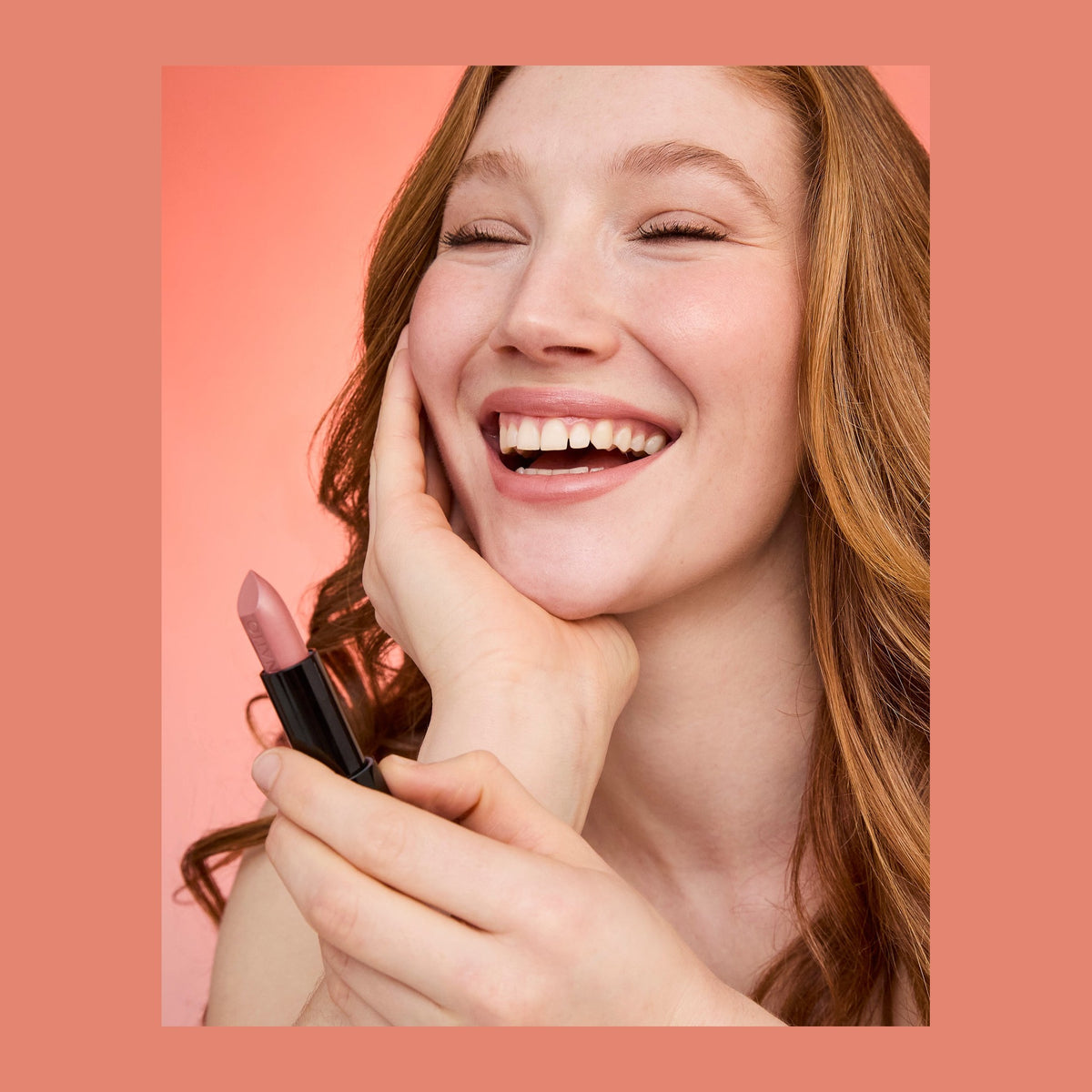 Natio Lip Colour Chai 4g shown in use