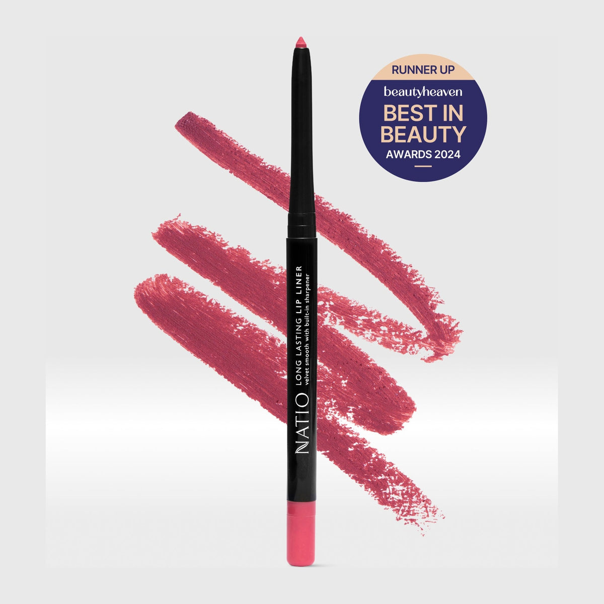 Natio Long Lasting Lip Liner Rose styled in a set photograph