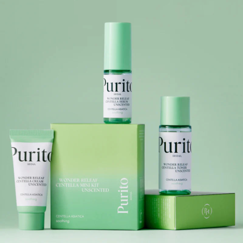 Wonder Releaf Centella Mini Kit Unscented 60mL-Purito Seoul-Matakana Pharmacy
