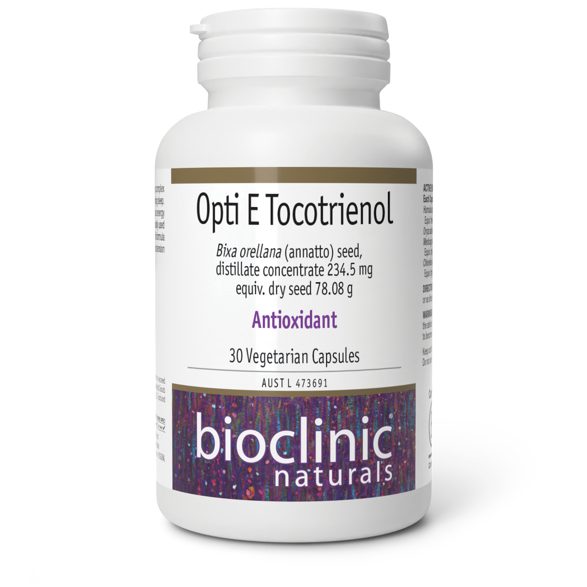 Opti E Tocotrienol 30 Caps-BioClinic Naturals-Matakana Pharmacy