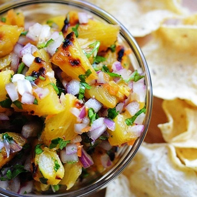 A salsa with dulse flakes