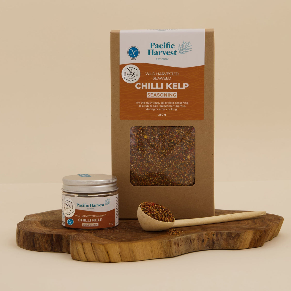Pacific Harvest Chilli Kelp Seasoning 250g, front of pack
