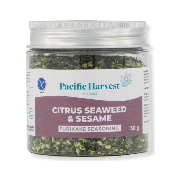 Pacific Harvest Citrus Seaweed & Sesame Seasoning 50g, front of pack