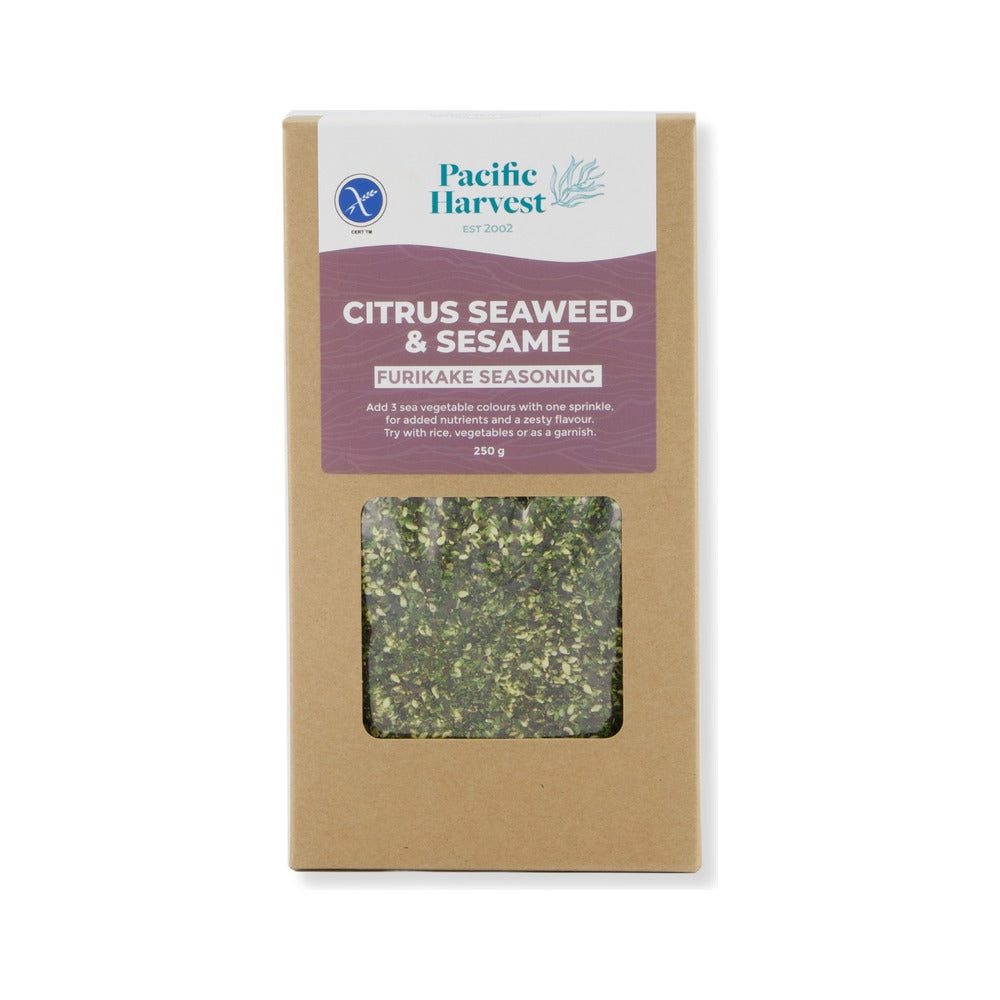 Pacific Harvest Citrus Seaweed & Sesame Seasoning 250g, front of pack