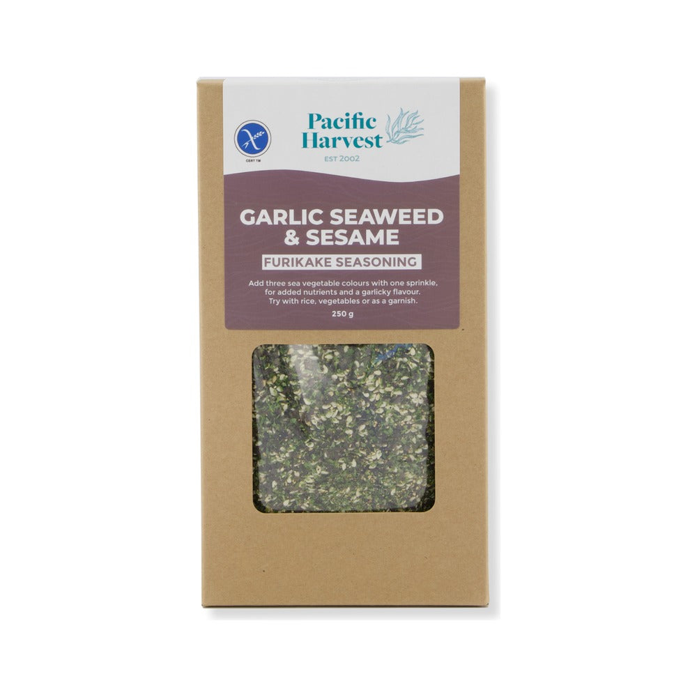 Pacific Harvest Garlic Seaweed & Sesame Seasoning 250g, front of pack