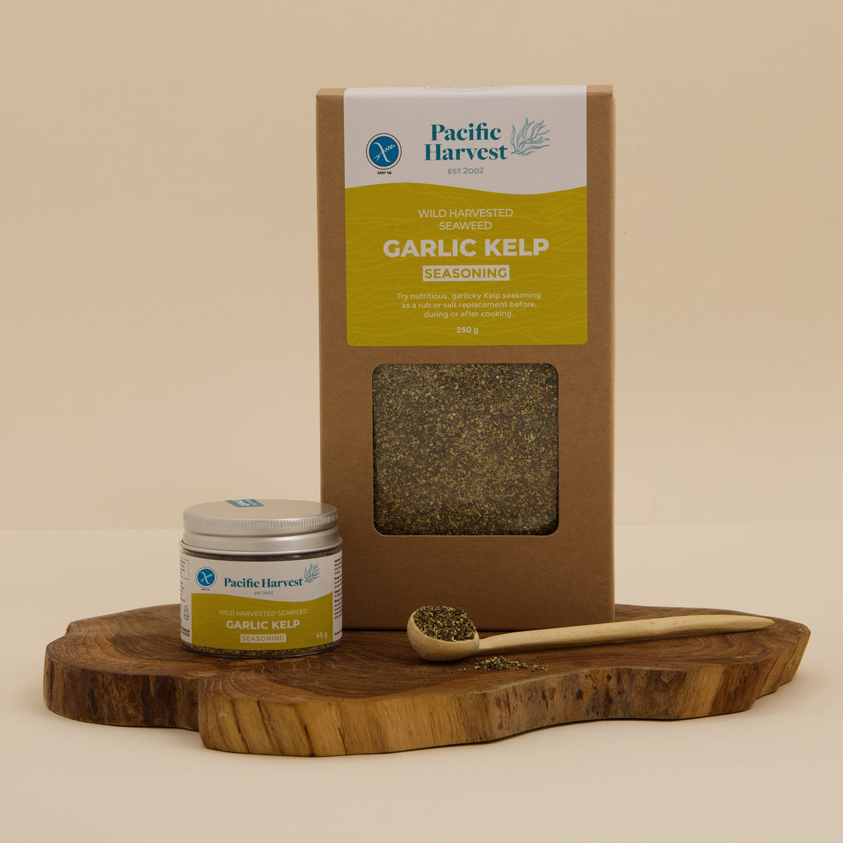 Pacific Harvest Garlic Kelp Seasoning 250g, front of pack