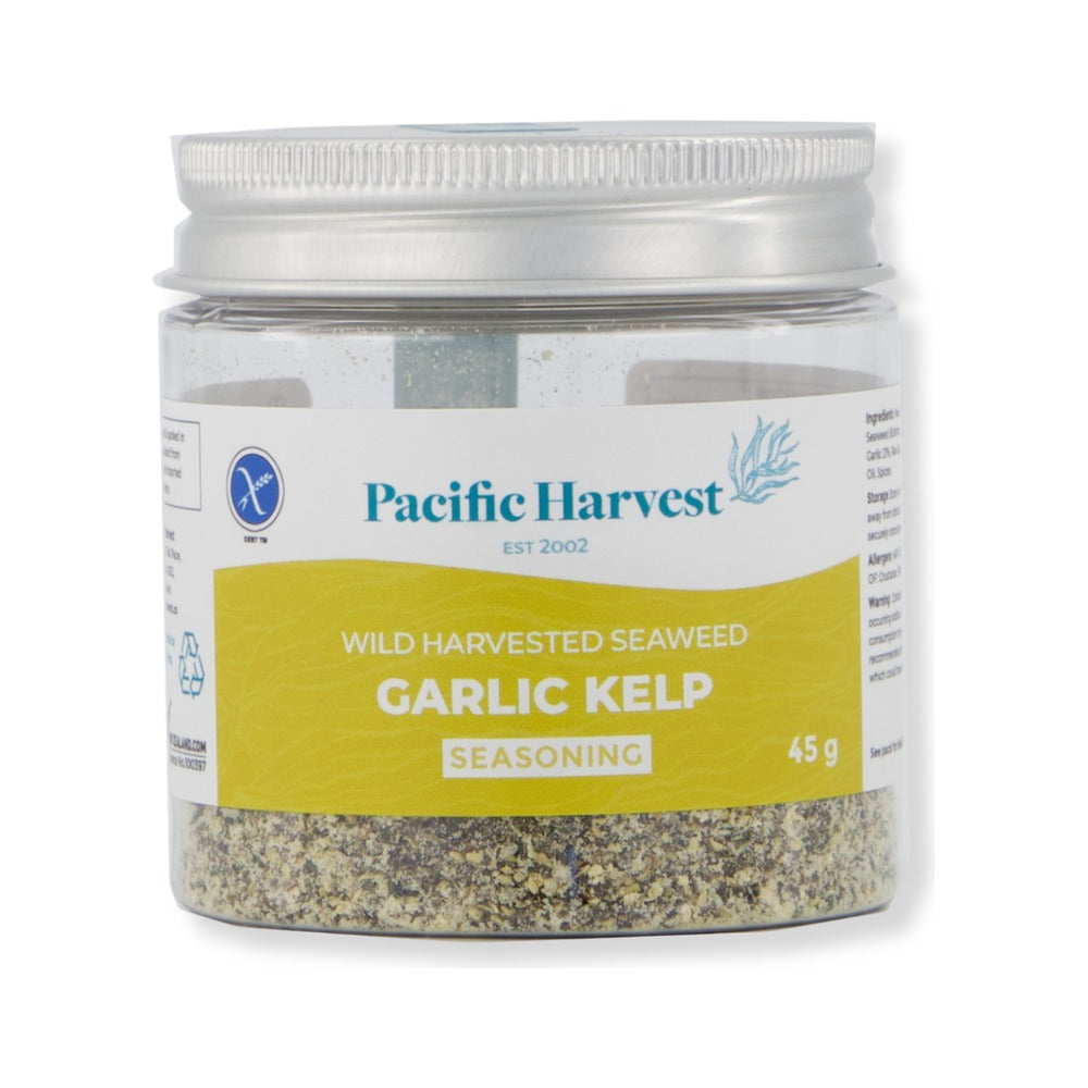Pacific Harvest Garlic Kelp Seasoning 45g, front of pack