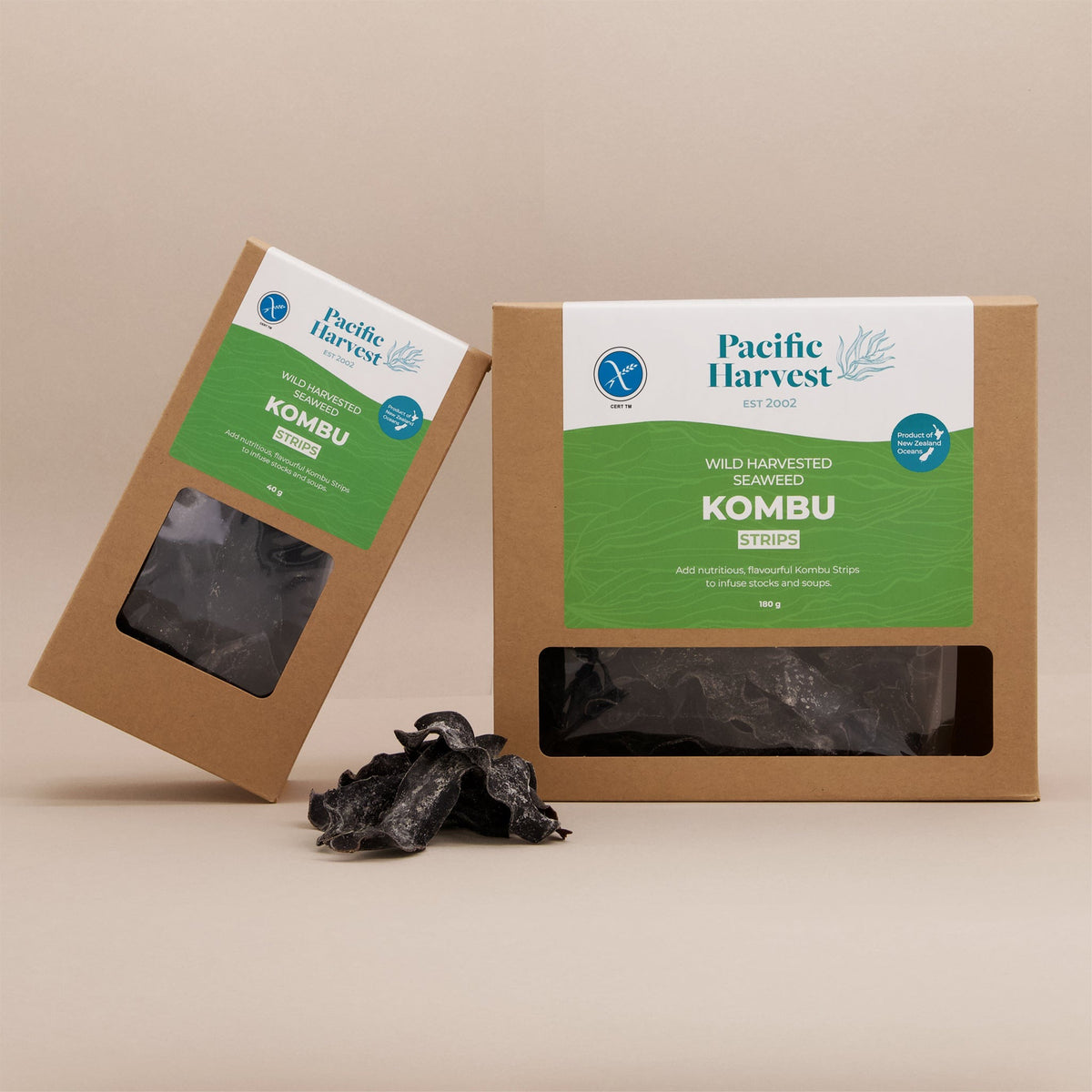 Pacific Harvest Kombu Strips 180g, front of pack