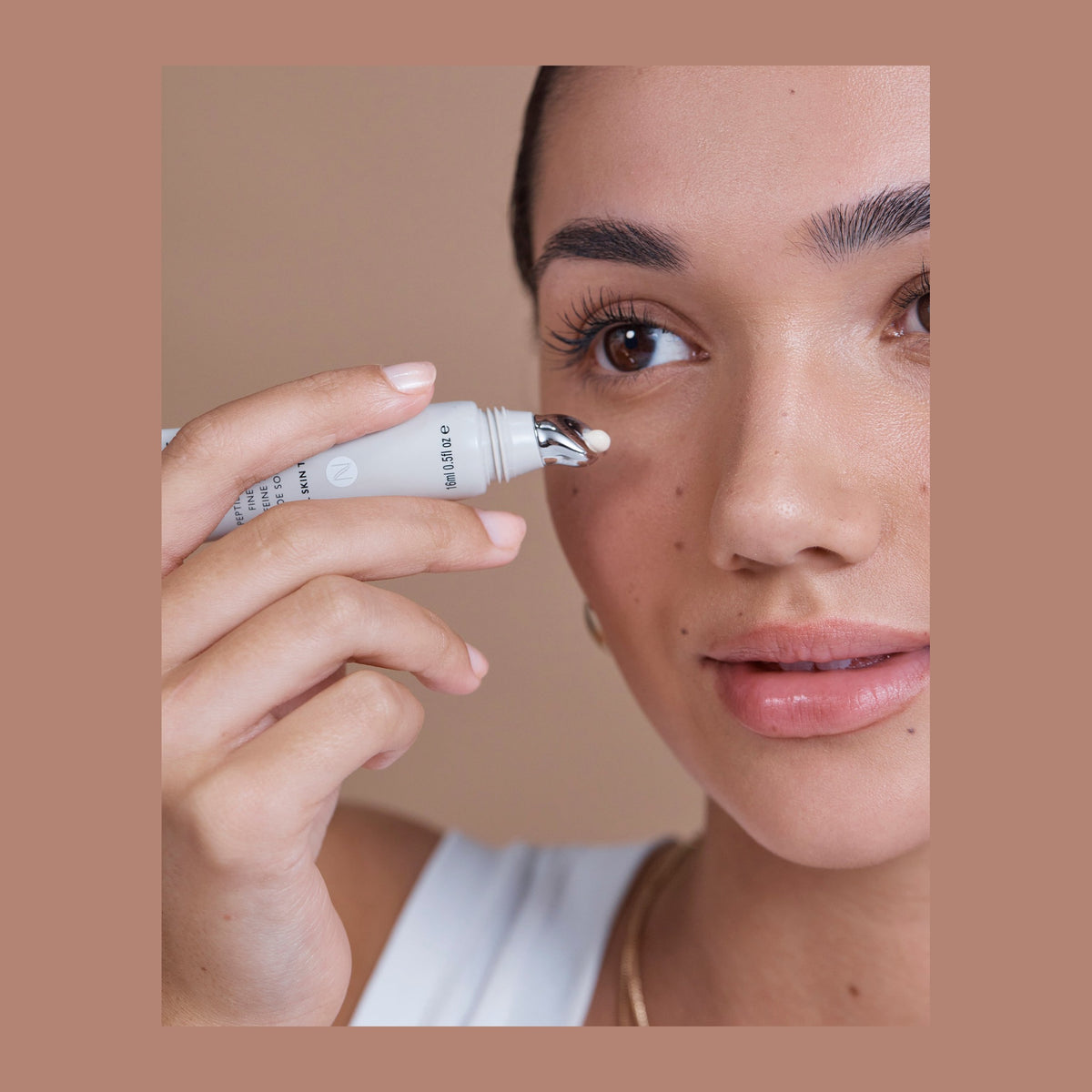 Natio Treatment Plant Peptide Firm&Smooth Eye Cream 16ml shown in use