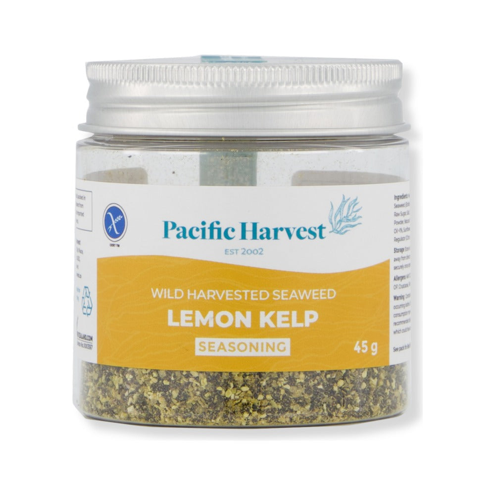 Pacific Harvest Lemon Kelp Seasoning 45g, front of pack