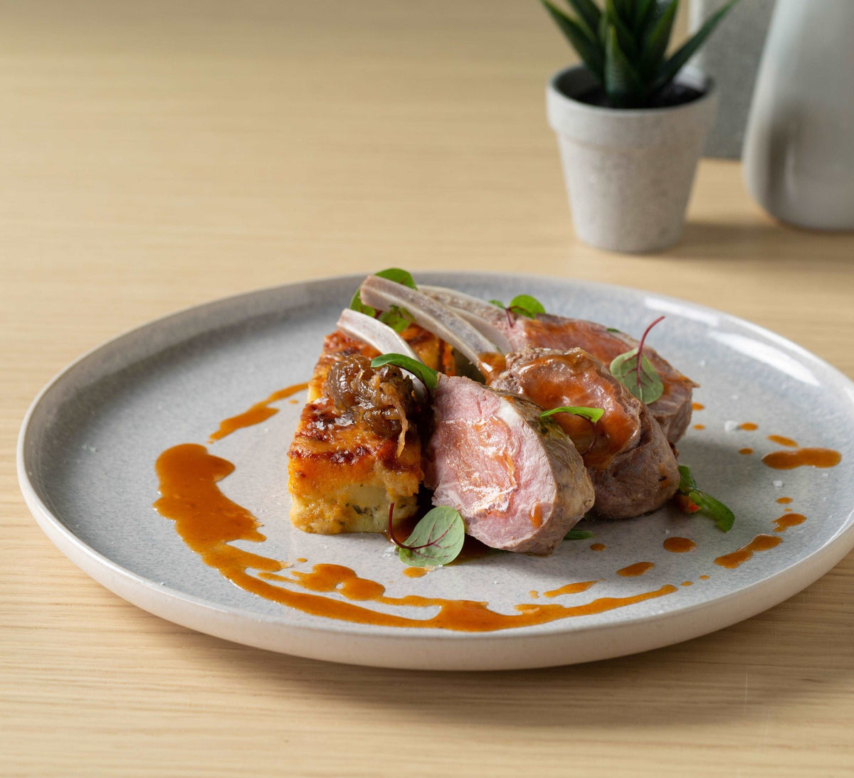 Lamb finished with manuka smoked salt