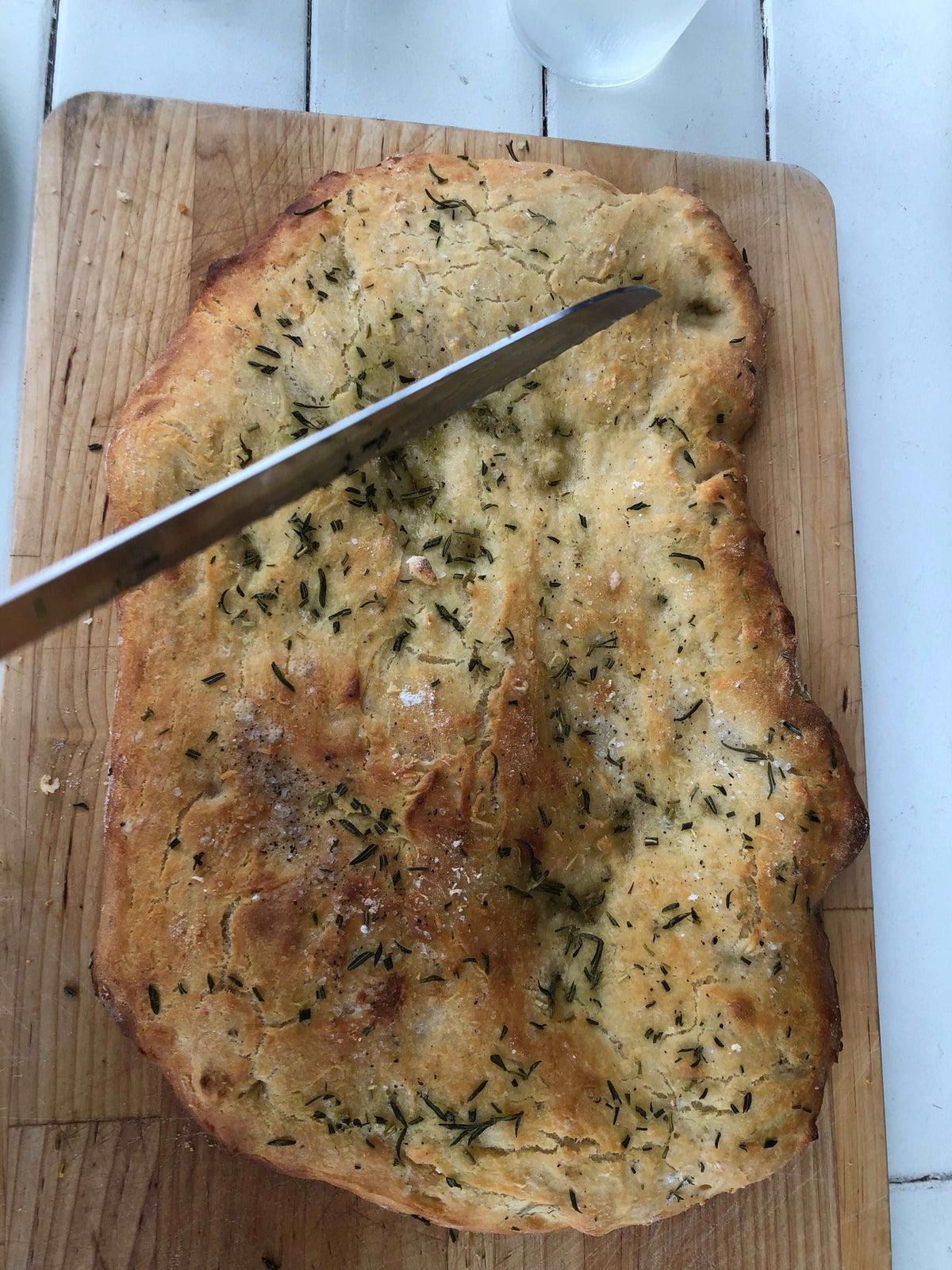Flatbread topped with Power of Three flakes
