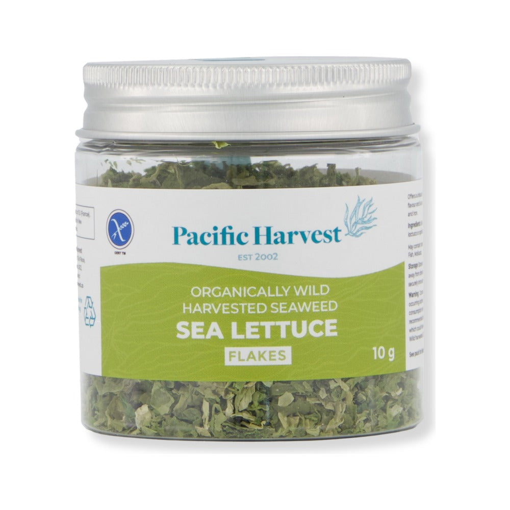 Pacific Harvest Sea Lettuce Flakes 10g, front of pack