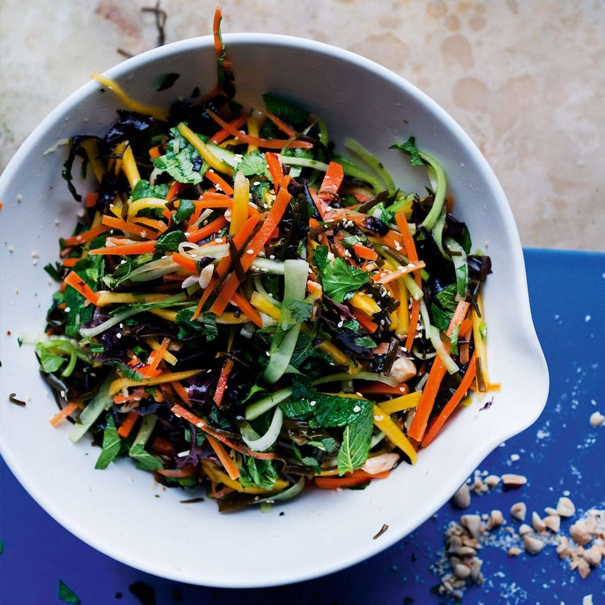 A salad with sea spaghetti
