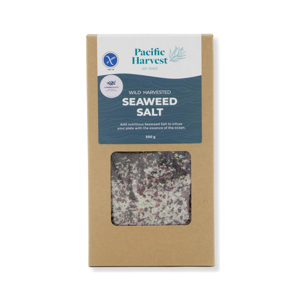 Pacific Harvest Seaweed Salt 300g, front of pack
