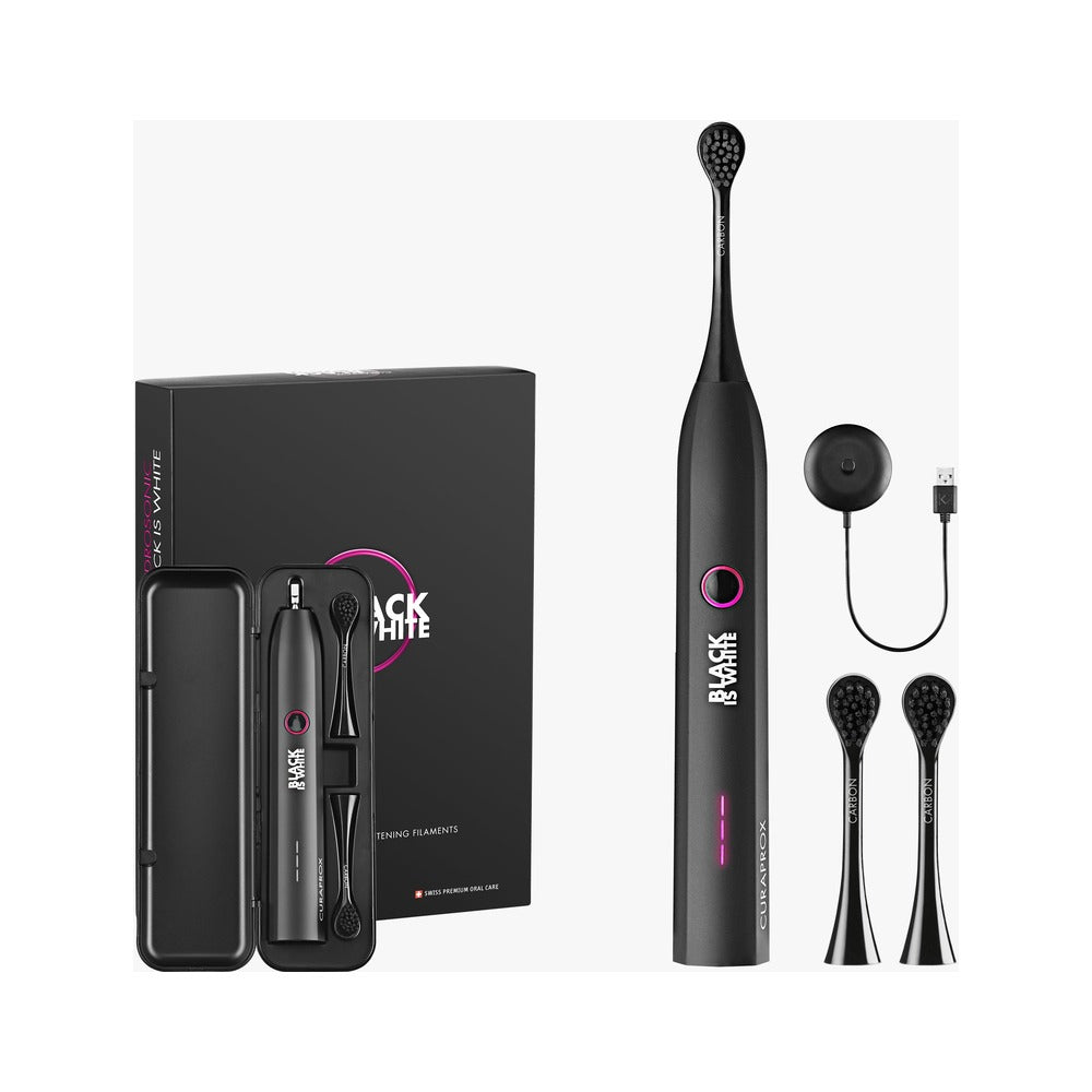 Curaprox Hydrosonic Black is white sonic toothbrush kit