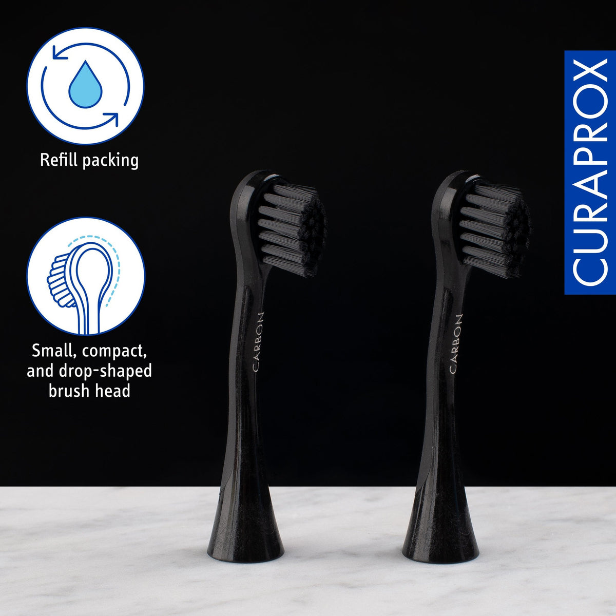 Curaprox Hydrosonic Black is white matt black toothbrush