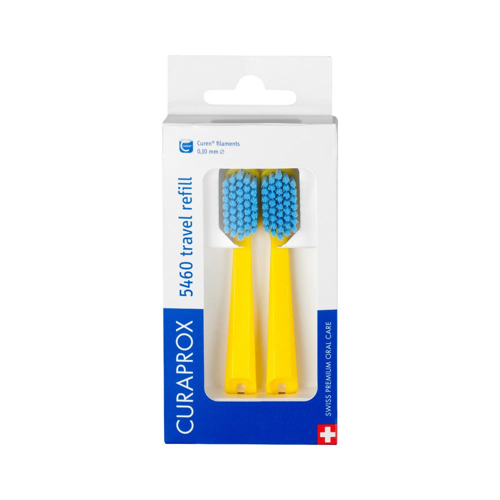 Curaprox travel set brush head refills, pack of two