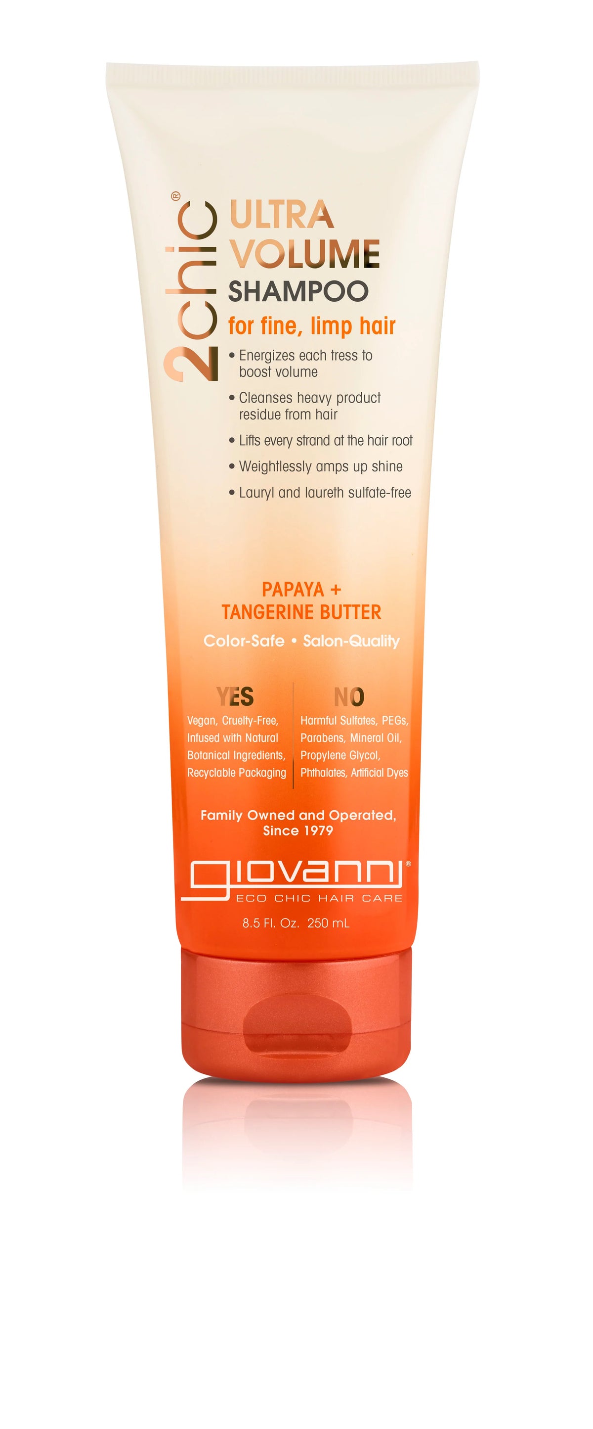 2CHIC Ultra Volume Shampoo Tang. 250ml-GIOVANNI-Matakana Pharmacy