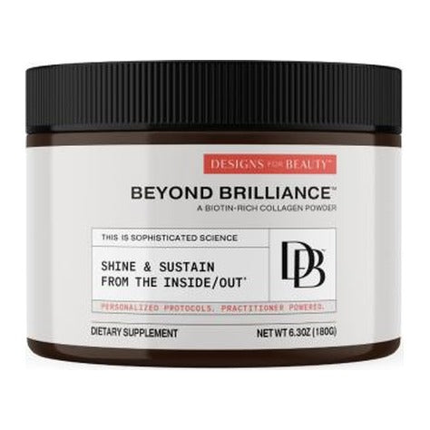 Beyond Brilliance Biotin Collagen Powder 180g, tub front