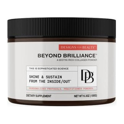 Beyond Brilliance Biotin Collagen Powder 180g, tub front