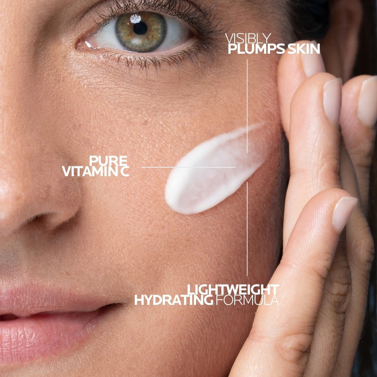 Redermic Vitamin C Firming Moisturiser 40ml shown with usage information