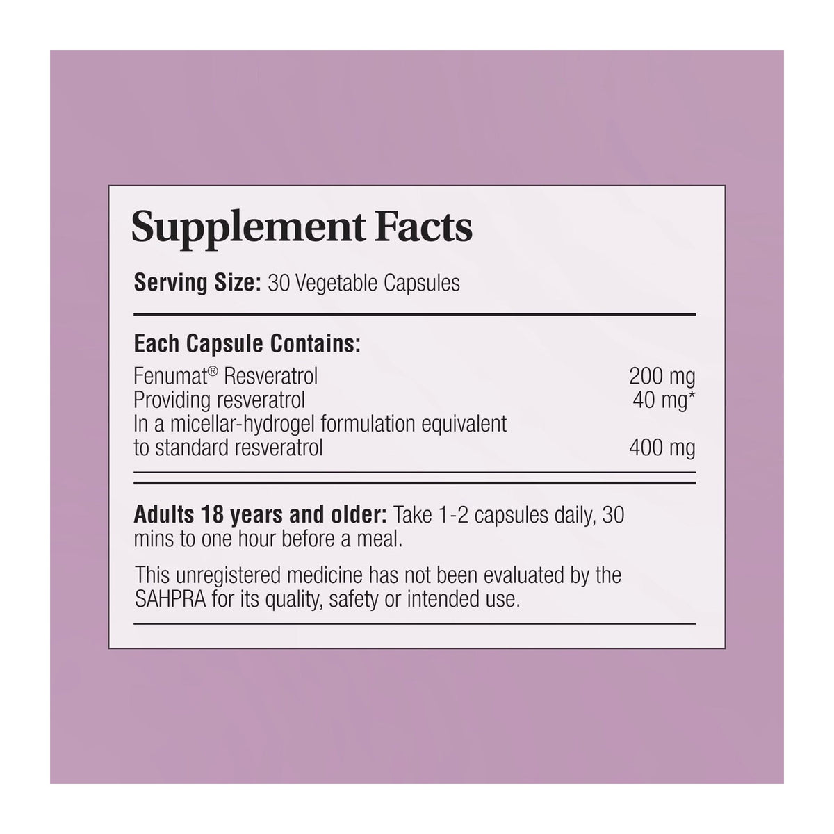 Reversatrol 30 Capsules by Phytoceutics