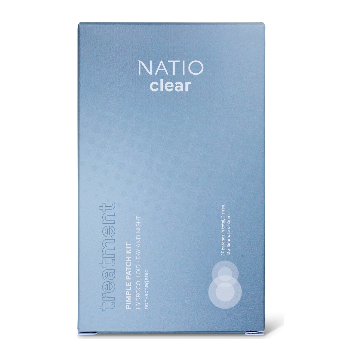 Clear Pimple Patch Kit 27s by Natio, front of pack
