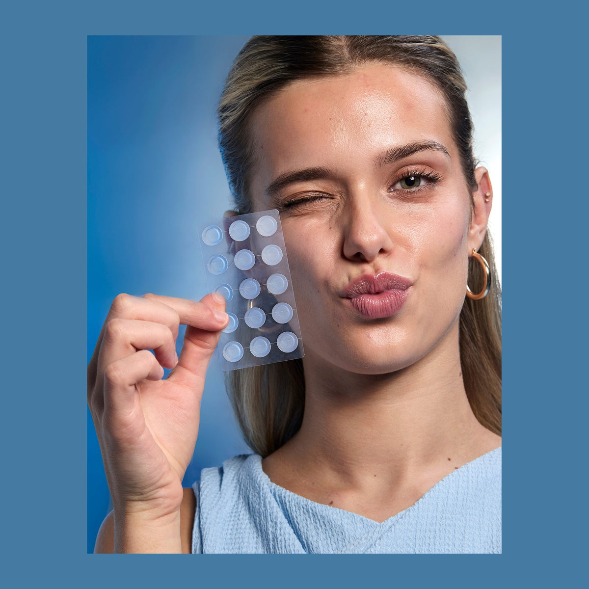 Natio Clear Pimple Patch Kit 27s shown in use