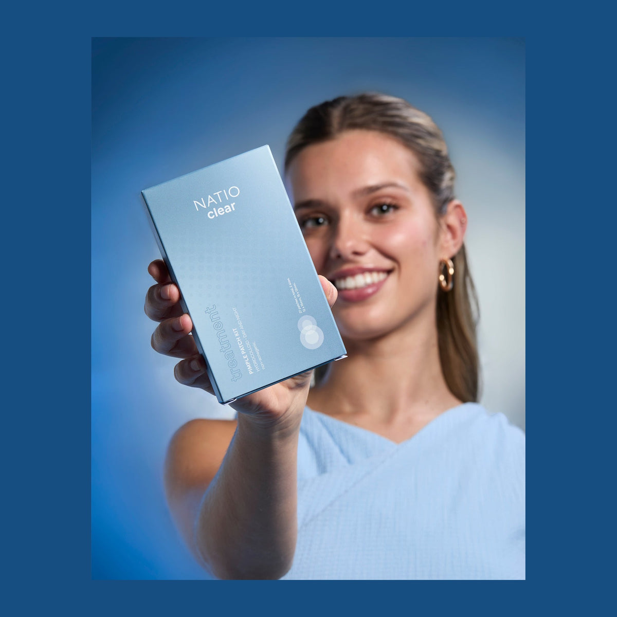 Natio Clear Pimple Patch Kit 27s shown in use